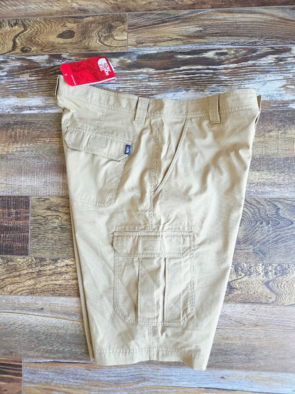 NEW The North Face Tribe UPF 50 11" Cargo Shorts Zip Cotton Blend Tan